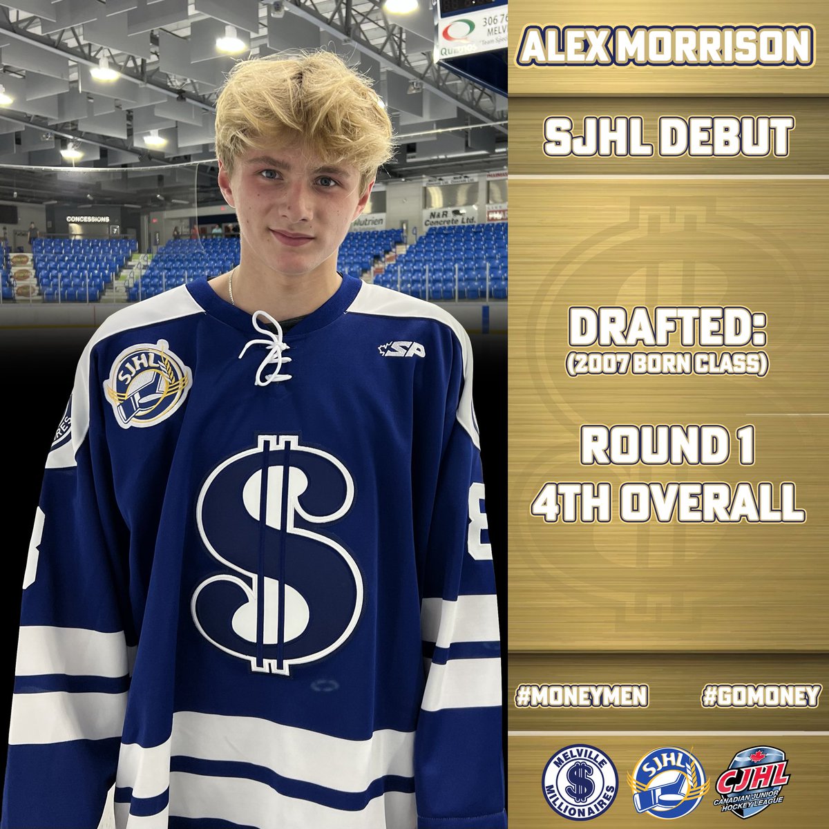 MLVMillionaires's tweet photo. SJHL DEBUTS

2007 Born Forward, Leo Jewitt..
(Round 1, 3rd Overall)

2007 Born Forward, Alex Morrison..
(Round 1, 4th Overall)

will both be making their SJHL debuts tomorrow for the Melville Millionaires!

#MoneyMen | #GoMoney

🏦💰 https://t.co/BhP2ZY5hm7