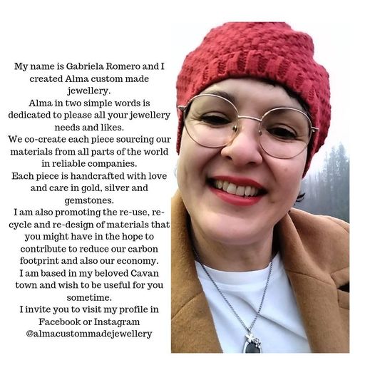 CavanWBN's tweet photo. Another of our Cavan Business Women's Club (CBWC) members is Gabriela Romero of Alma Custom Made Jewellery. Gabriela will be at our #Chistmas event on Wednesday December 7th - so catch up with her at our #networkingforwomen segment.
#shoplocalthischristmas #supportlocalartists https://t.co/eQ3J9zdMiQ