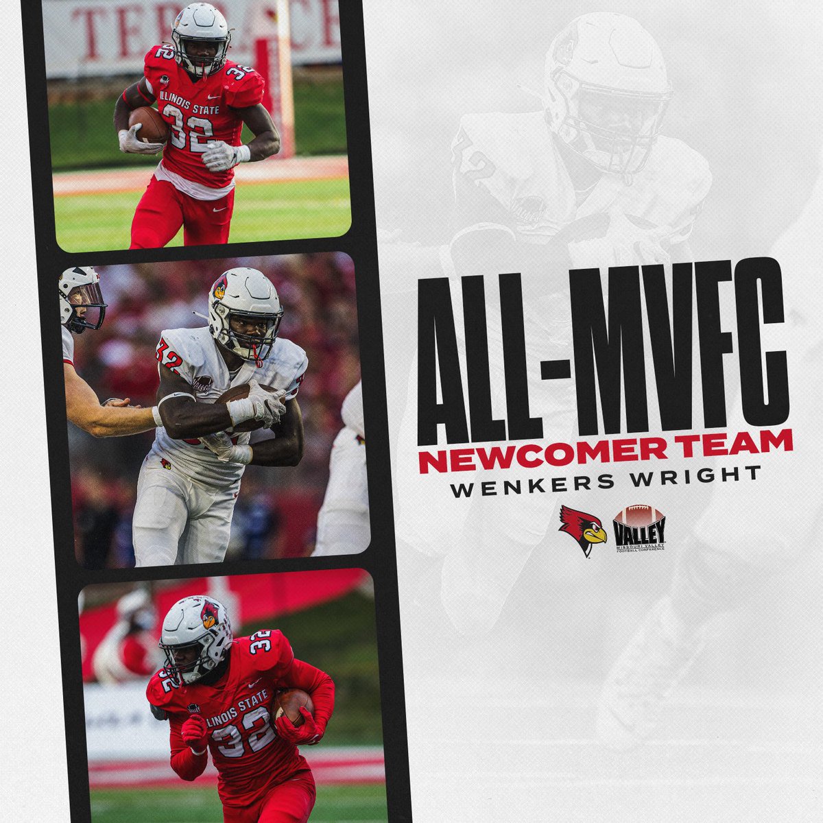Illinois State Football (@redbirdfb) on Twitter photo ๐๐๐-๐๐๐๐๐๐๐๐
Congrats to Wenkers Wright (<a href="/WrightWenkers/">Wenkers Wright</a>) for earning all-newcomer honors after a great freshman campaign! ๐ ๐๐๐-๐๐๐๐๐๐๐๐
Congrats to Wenkers Wright (<a href="/WrightWenkers/">Wenkers Wright</a>) for earning all-newcomer honors after a great freshman campaign! ๐