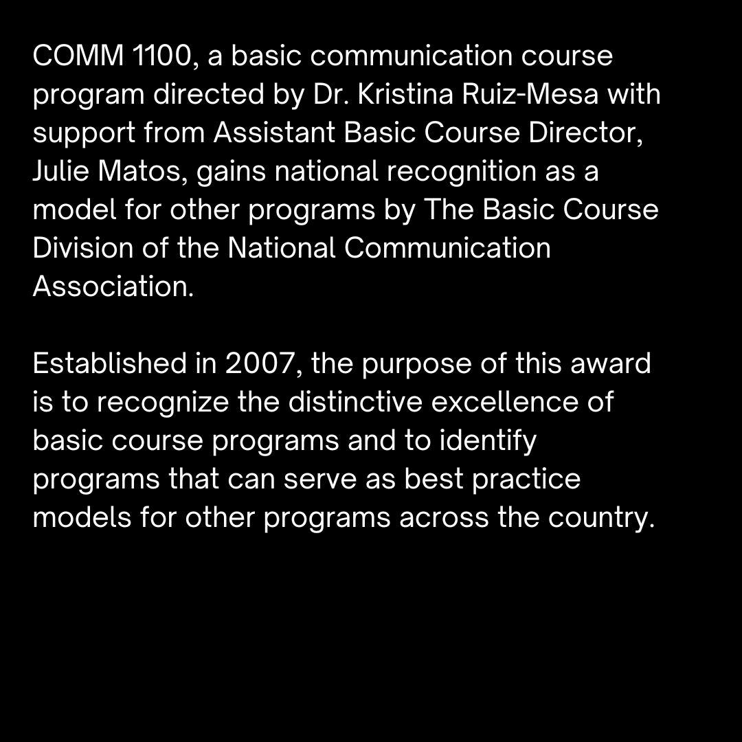 calstatelaAL's tweet image. Congratulations to @calstatelacomm, and Directors Dr. Kristina Ruiz-Mesa and Julie Matos in receiving The Program of Distinction Award from @NatComm with regards to the superb COMM 1100, Oral Communication course program at @calstatela #COMMROCKS