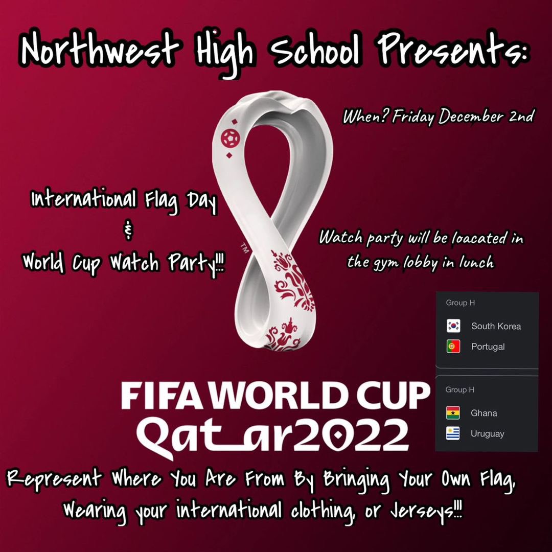 Northwest SGA (@nwhs_sga) on Twitter photo Celebrate the World Cup with us THIS Friday!! We will be showing both games in the gym lobby at lunch. Wear your flag or a favorite jersey!!! 🐆 <a href="/NorthwestJags/">NWJagsPrincipal</a> Celebrate the World Cup with us THIS Friday!! We will be showing both games in the gym lobby at lunch. Wear your flag or a favorite jersey!!! 🐆 <a href="/NorthwestJags/">NWJagsPrincipal</a>