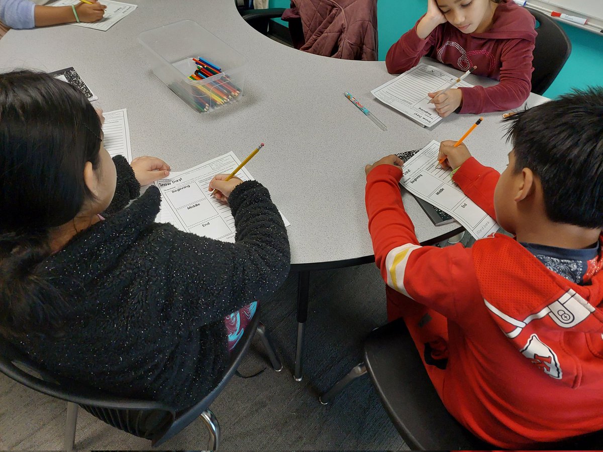 websterteaches's tweet photo. Maybe wishful thinking, but we started building schema and creating our "Snow Day" stories at @CardenParkElem today. The kids had exciting stories to share from past experiences. #ESOLrocks #CardenPark #GoTitans https://t.co/ctehzkE4hY