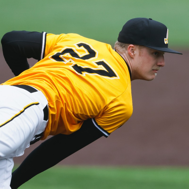UIBaseball's tweet photo. No. 5️⃣5️⃣

@ty_langenberg is ranked in the Top 100 College Prospects by @d1baseball 😤

#Hawkeyes