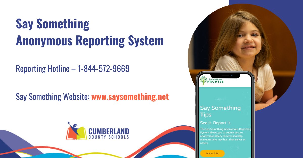Cumberland County Schools on Twitter "The Say Something Anonymous