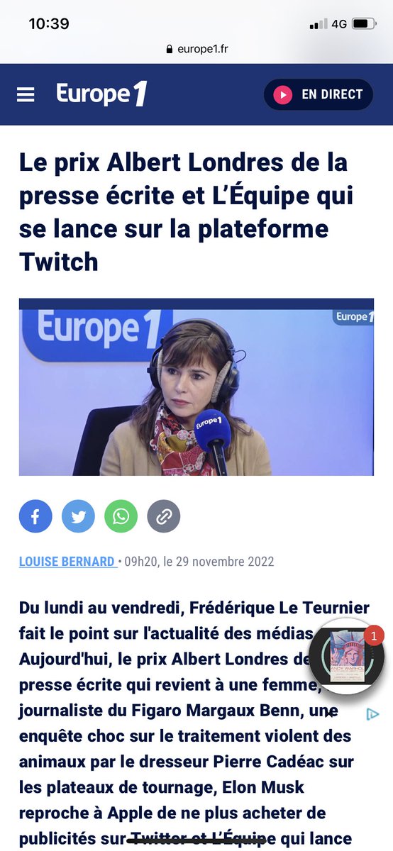 fredeleteurnier's tweet photo. Toute cette semaine je vous présente avec beaucoup de plaisir le journal des médias sur @Europe1 . On se retrouve à 9h. https://t.co/h2efSjiDgg