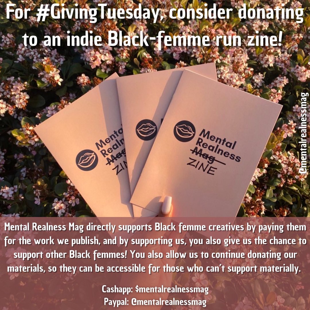 Consider donating to an indie Black-femme run zine for #GivingTuesday!