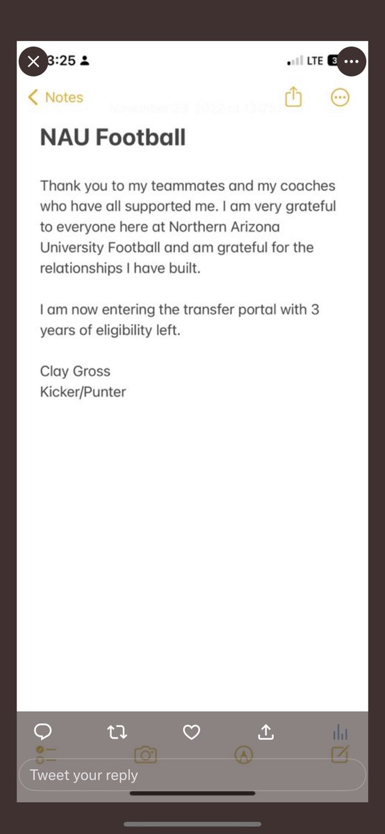 Clay Gross, Redshirt Sophmore