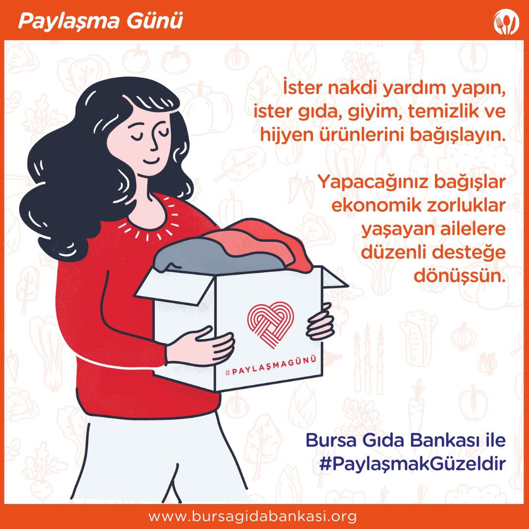 İster nakdi yardım yapın, ister gıda, giyim, temizlik ve hijyen ürünlerini bağışlayın. Yapacağınız bağışlar ekonomik zorluklar yaşayan ailelere düzenli desteğe dönüşsün. 

Tek seferlik ve düzenli bağışınızı buradan yapabilirsiniz: fonzip.com/gonulluhareket… 

#PaylaşmaGünü