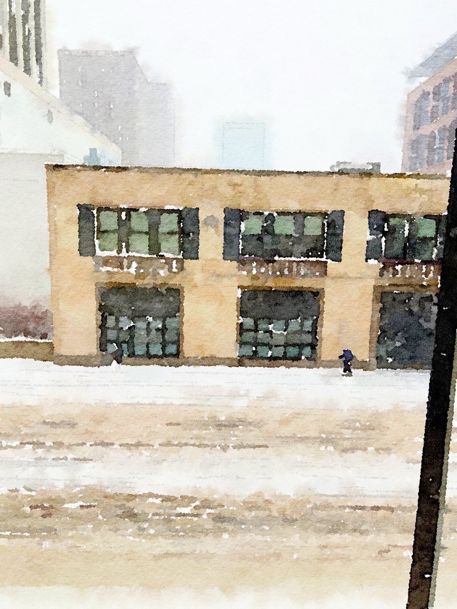 Snow storm in downtown St Paul