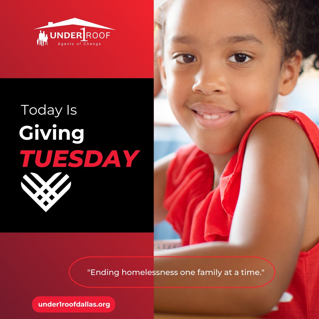 underroo's tweet photo. #GivingTuesday is here! Show up, give back and help us change our communities today! Donate at https://t.co/3z4liTSOZw to help make a difference!  #givingtuesday #under1roofdallas #homelessness https://t.co/qHgOOg5tjo