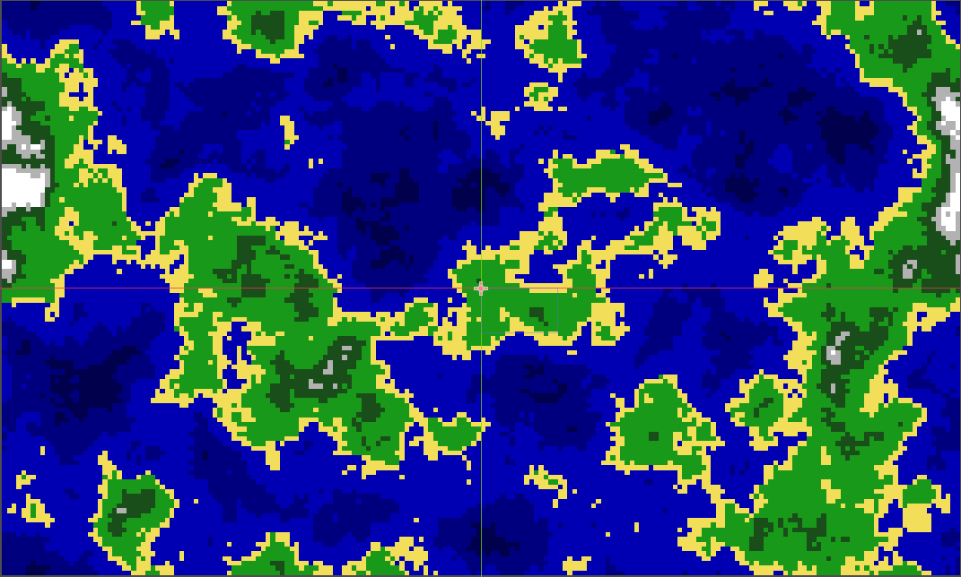 Tinkering a little bit with procedural world generation in #GodotEngine 
Map wraps around on both axes.