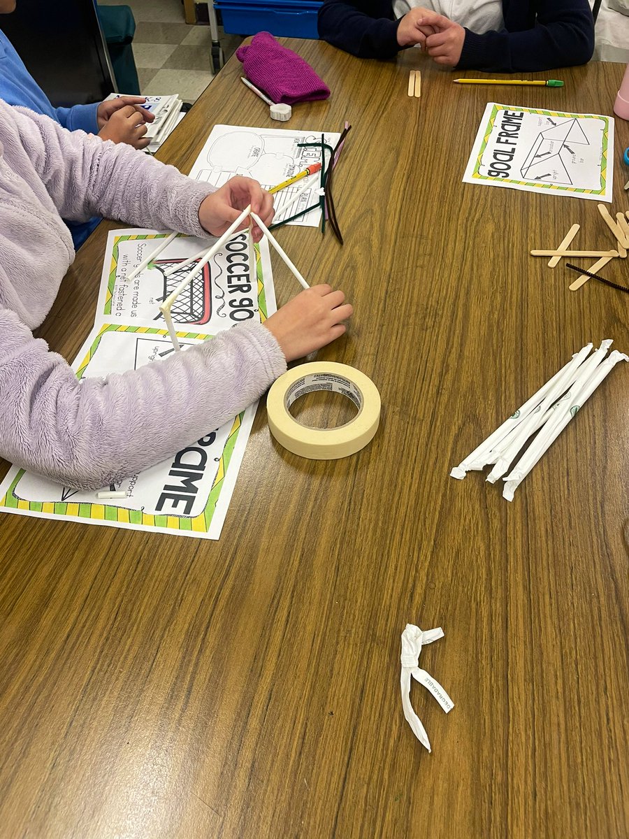 school3_STEM's tweet photo. In honor of the World Cup &amp; the USA game happening now, today’s STEM Challenge is to build a soccer goal. Teams will then code Sphero to avoid obstacles to score a goal. ⚽️🥅🏟 @S3_Belleville https://t.co/CU0hpB0vfe