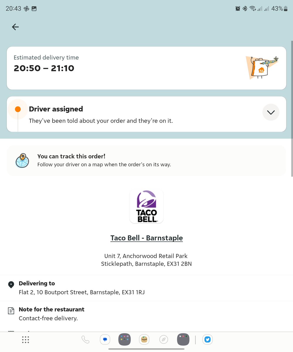 yeahbaby341's tweet photo. 2 hours later, you're serious?? @JustEatUK https://t.co/xVJdTncwJO