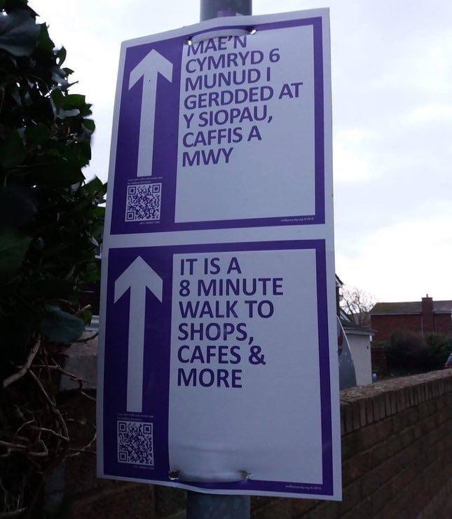 Fun fact. People who speak Welsh walk two minutes faster than those who speak English.