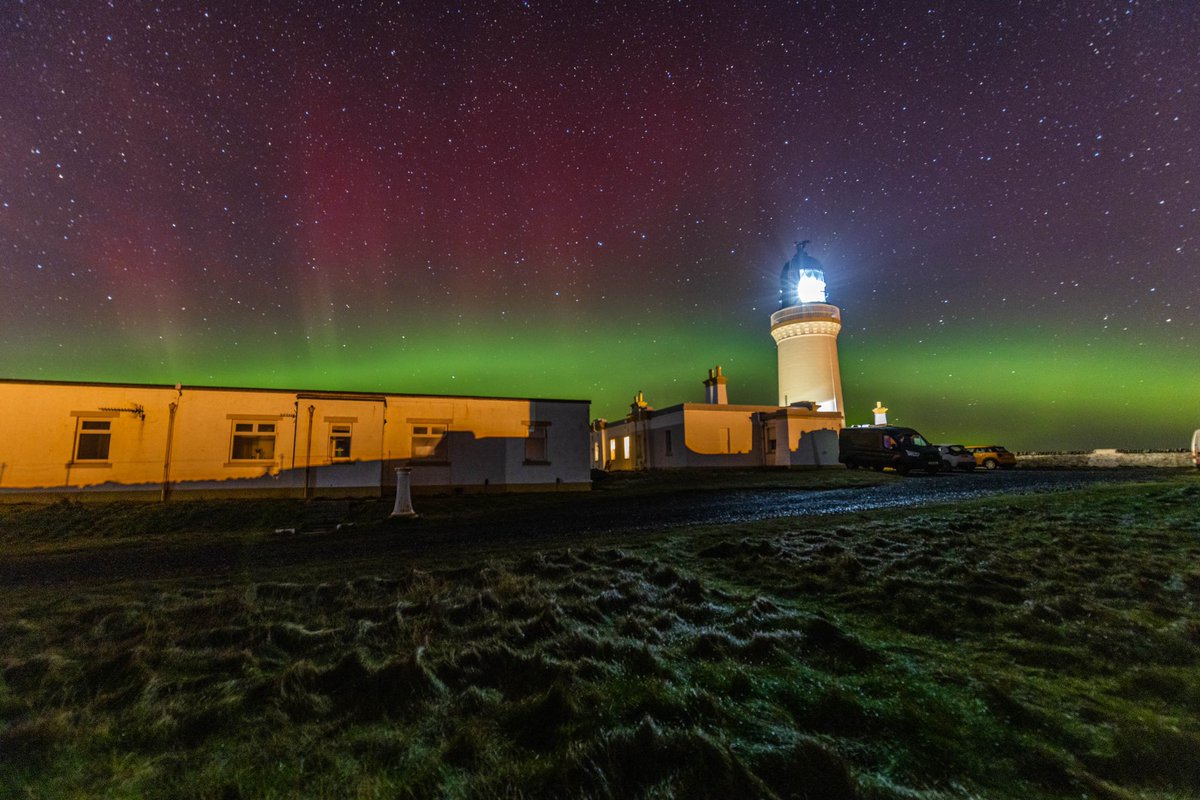 Aurora from last night 28/11/2023. <a href="/LighthouseCott/">Noss Head Lighthouse Keeper's Cottage</a>