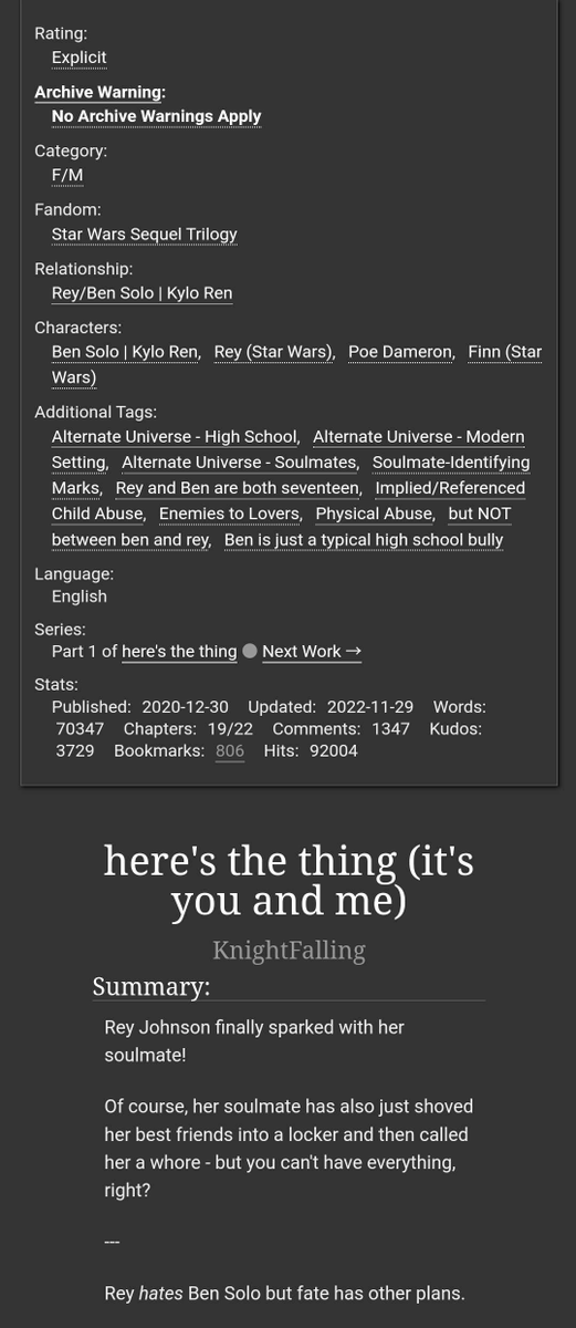 0KnightFalling0's tweet photo. ✨here's the thing (it's you and me)✨
rated e, 19/22

as promised, the next chapter 💖
https://t.co/PwKiClXMqA https://t.co/juo06T3mBV