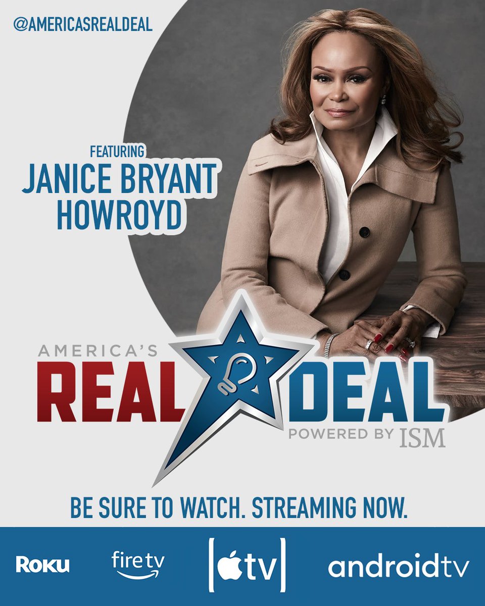 Yay! Y’all, I’m delighted to be a member of the hot new series, America's Real Deal, team! If you have an entrepreneurial spirit and want to learn from some of the most successful people in business, this new investment show is for you! Streaming now. #americasrealdeal