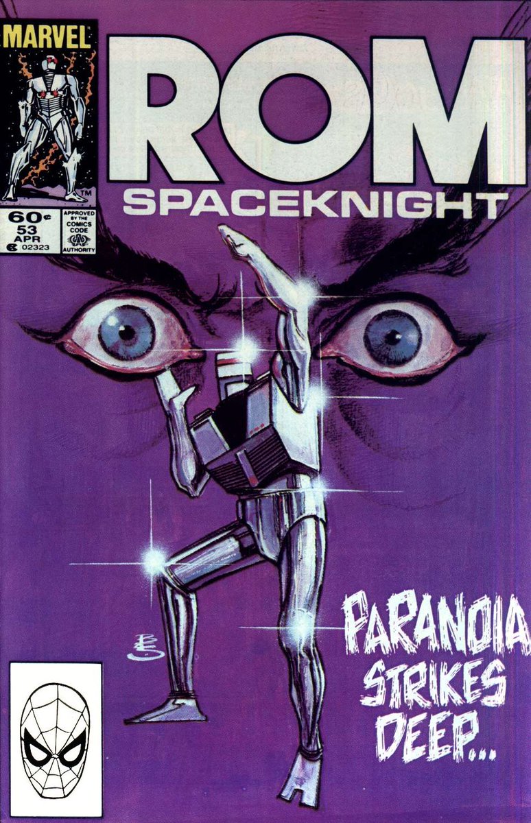 RikerDonegal's tweet photo. #RomSpaceKnight #53
The opening shows a #DireWraith attack on #SHIELD. No sign of #Rom, but #NickFury fights them off. A basic action scene, but an enjoyable one.
Things get dull after that.
On Sale Date: January 10, 1984.
#BillMantlo (55 of 79).
#SalBuscema (54 of 58).
6/10 https://t.co/BwF1tCRhmr