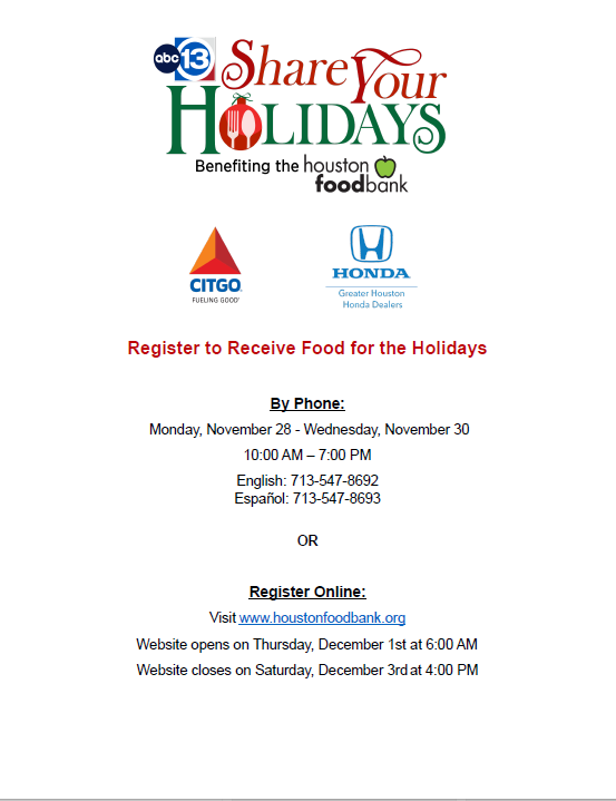 Lets help our @AliefISD families #endhunger and #FoodInsecurity in our community. Please share this opportunity to receive food for the Holidays. @AliefCounseling @SocialWorkAISD @ALIEFISD_PRS 🤘💚🙏