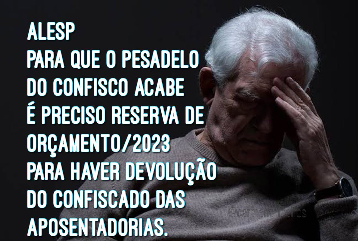 larissasegundo1's tweet photo. A vitória a ser feita em prol dos Aposentados GovSP é aprovar reserva de orçamento 2023 p/ devolução Confisco
@gilmacisantos10 @Dep_Est_Freitas @JABMunhoz @DamarismouraDra @alexdmadureira @DelegadoOlim @DalbenDirceu  
@estevamgalvao @podemos19 #DevolvaRodrigoGarcia https://t.co/4Vg5HNVkst
