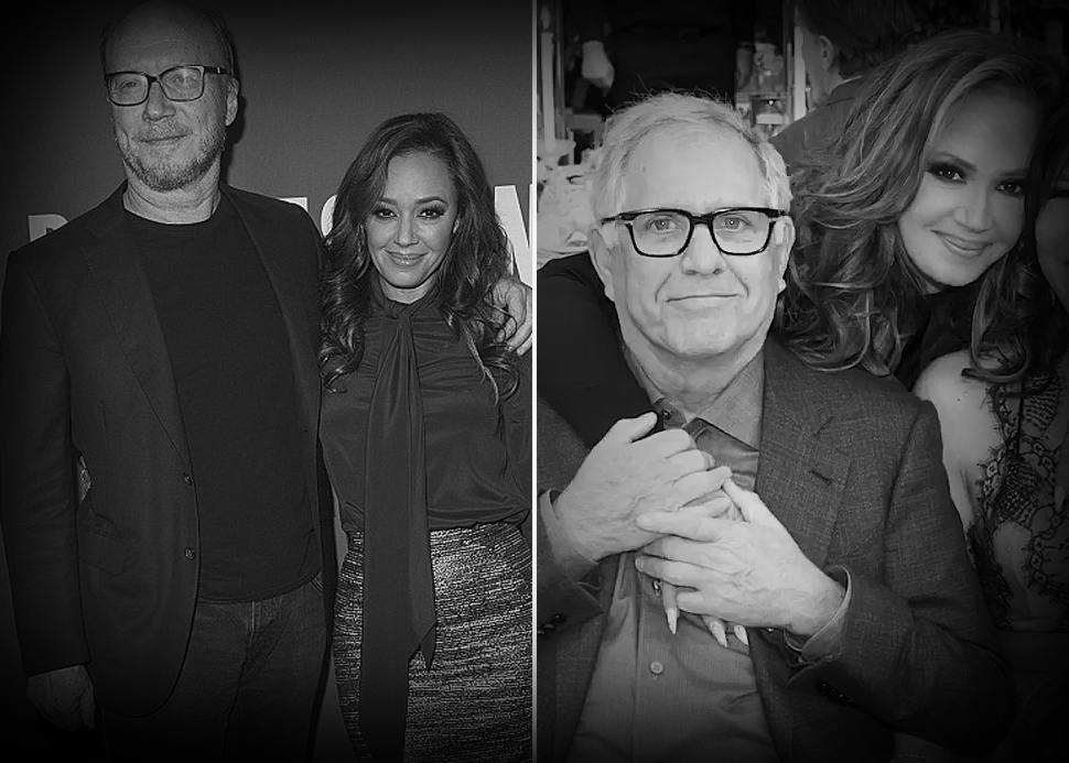 standmonitor's tweet photo. After Les Moonves was forced to resign &amp; found accountable for sexually harassing multiple women, why is he at @LeahRemini's birthday party? 

Why is she having her picture taken with him? 

And why does she still stand with convicted rapist Paul Haggis? https://t.co/sUa0DHQf16