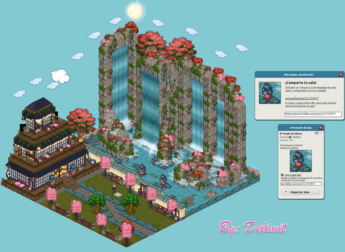 ESCloser's tweet photo. Participación para #SeleccionM9W #Habbo 
“showroom” con temática japonesa🇯🇵 
El templo de Sakura ⛩️

Participante: Delimit

🌐Link de sala:https://t.co/HpH9bxrADl

@ESkinered

@DJchiruli

@ES_Juancha

@ESHabbo https://t.co/aQzUxbzERu