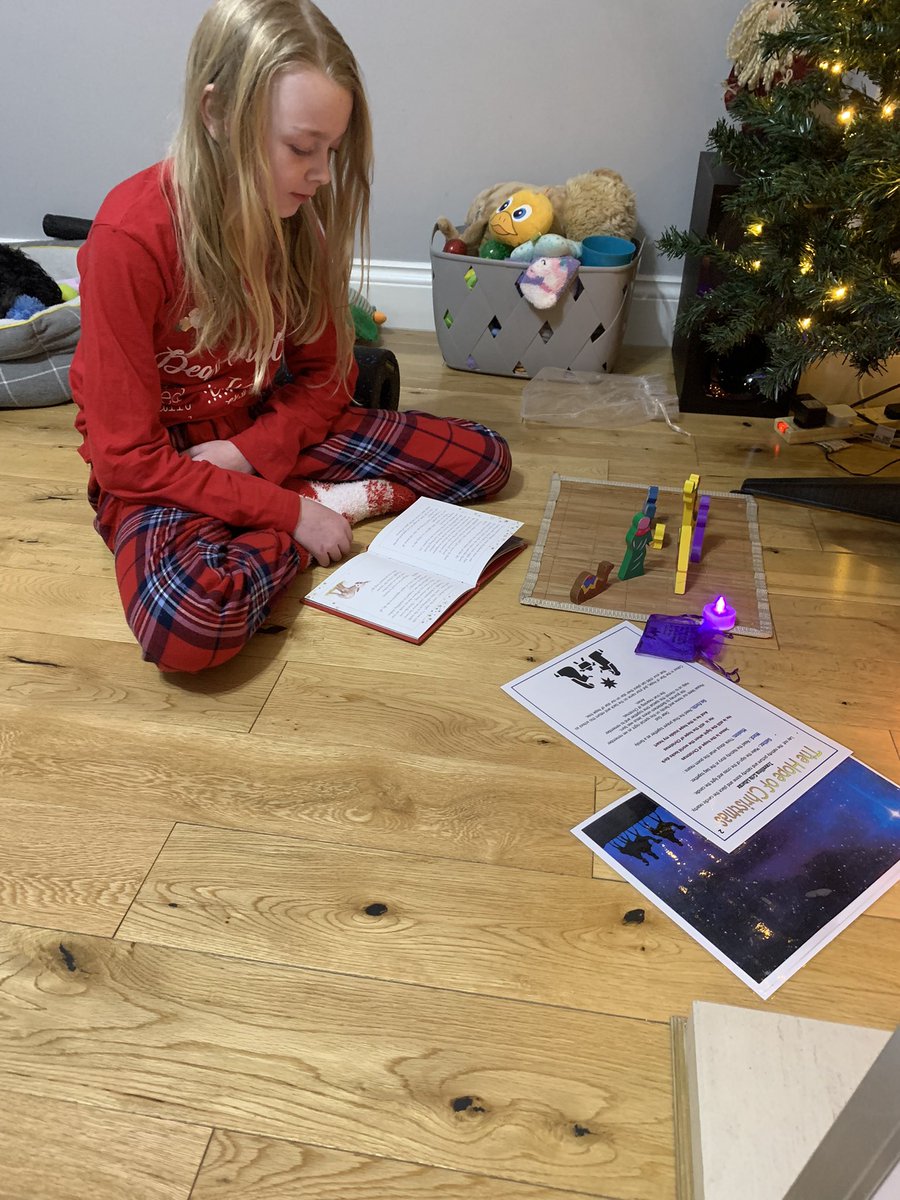 Sambo_28's tweet photo. Olivia enjoyed having the Advent bag on Monday night. Even Chester our dog wanted to join in the fun. @stannesrcp https://t.co/M06GcFNNxH