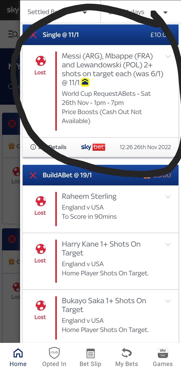 boringscotty2's tweet photo. @SkyBet Essentially, it is the bet highlighted by the black circle. Should of been a winner. Messi had 2 SoT. Can you sort this please. Cheers. https://t.co/CpzhfGFaXS