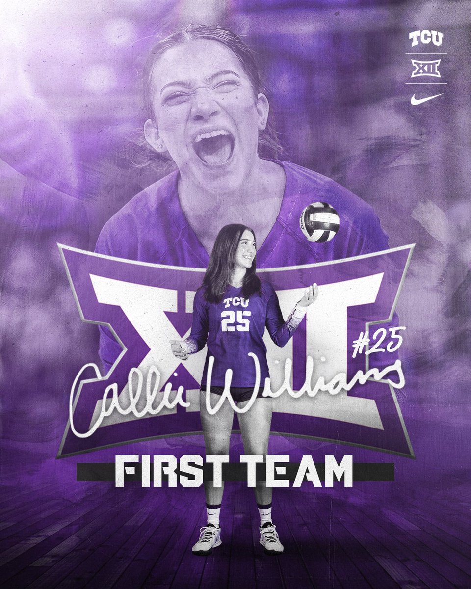 𝗦𝗵𝗲'𝘀 𝗝𝘂𝘀𝘁 𝗟𝗶𝗸𝗲 𝗧𝗵𝗮𝘁 🗣 Callie Williams, First Team All-Big 12. #GoFrogs | @callie_w1