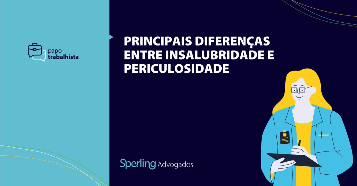 sperlingadv's tweet photo. Na série Papo Trabalhista desta semana, trazemos as principais diferenças entre insalubridade e periculosidade.

Confira o material completo em nosso site: https://t.co/mUC1SblO6o

Acesse também a nossa Showcase Page: https://t.co/0Xo2htVLci

 #SperlingAdvogados https://t.co/awkSPlswzc