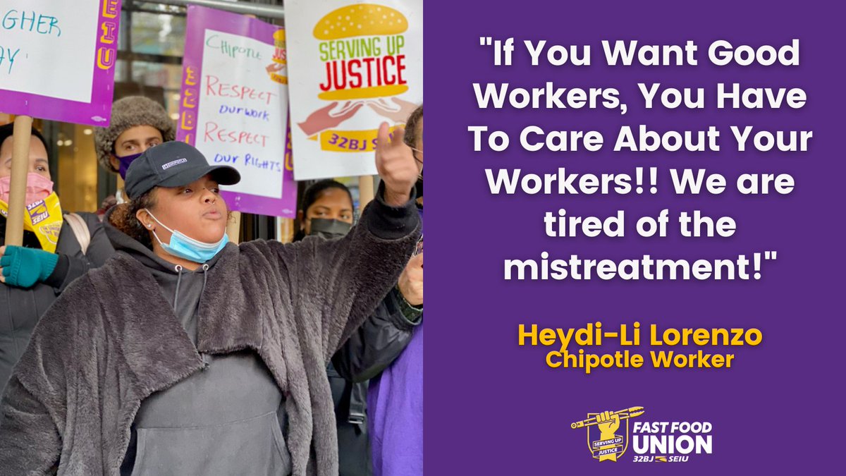 FastFoodUnion's tweet photo. Everyday workers go to work to serve the communities they work in. Yet workers constantly have to keep fighting for their respect and rightful pay!
#UnionsForAll #FastFoodUnion https://t.co/1xXJq0kxkn