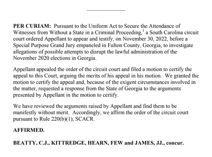 kyledcheney's tweet photo. In a brief opinion, the five-justice court described Meadows position as "manifestly without merit."

https://t.co/NHw99W1zED https://t.co/wciXtEHCqm