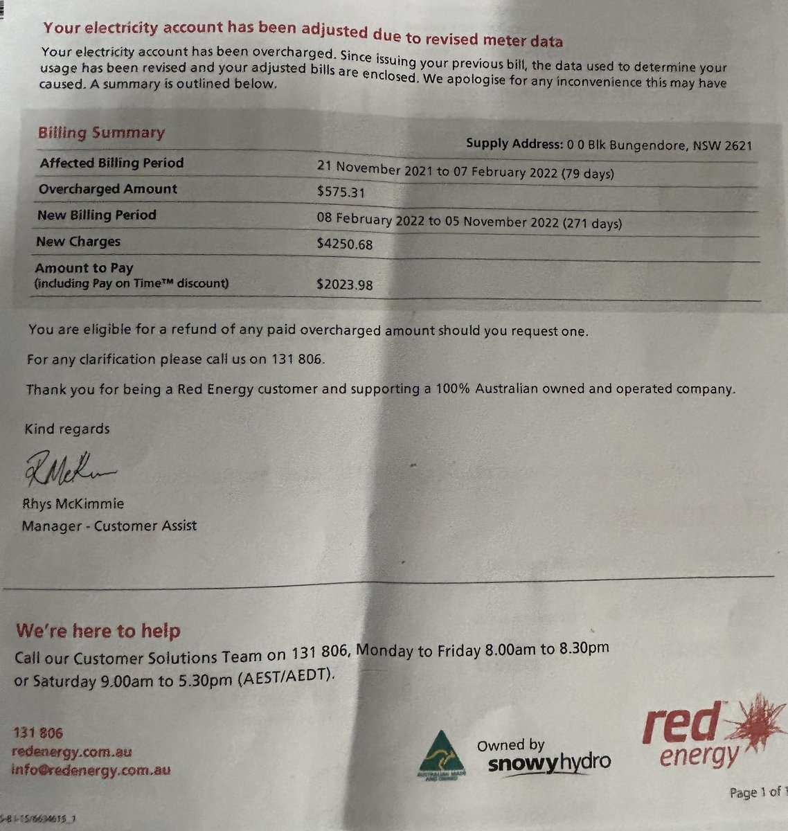 HengeThe's tweet photo. @sussanley @AlboMP How un-Australian… ours has doubled already… 11k to go off grid… it won’t be an option but a necessity https://t.co/wTWWFJu2vv