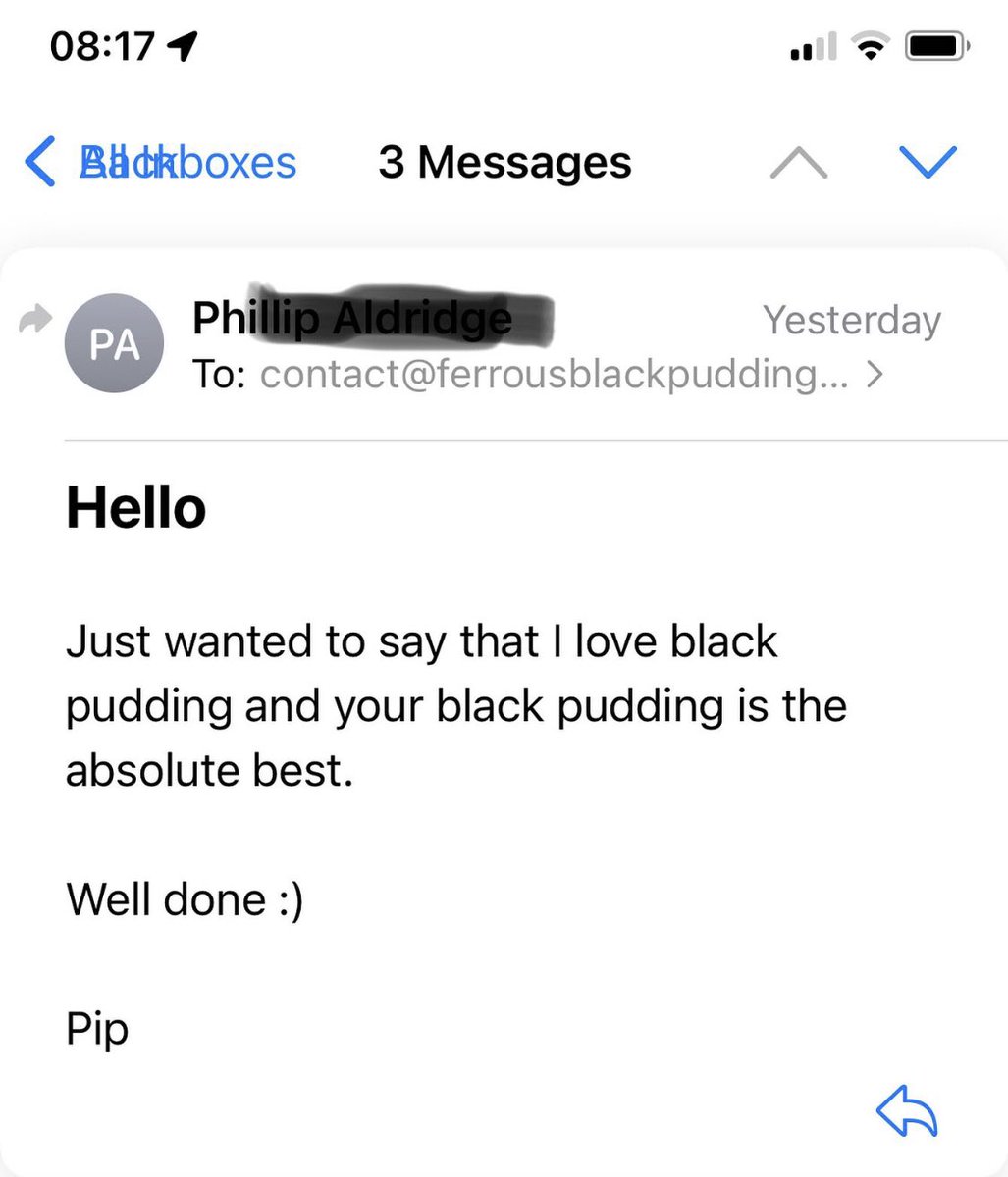 Occassionally someone sends a message and it makes your day 😁