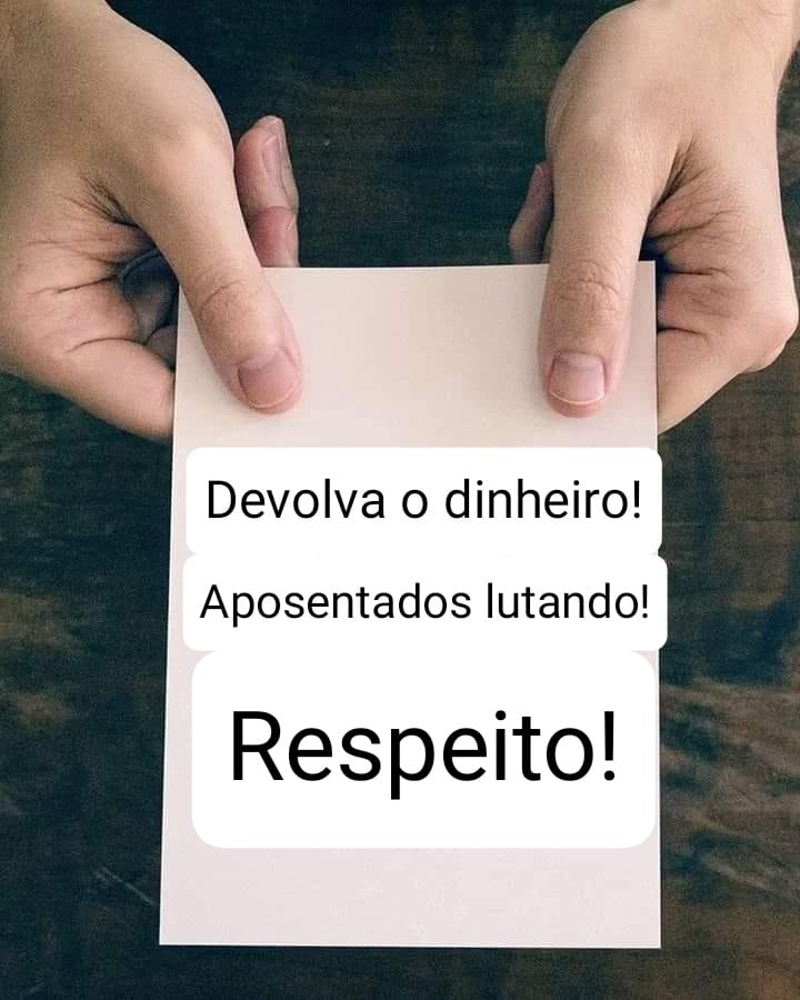 #DevolvaRodrigoGarcia Urgente. Aposentados e pensionistas pedem socorro. <a href="/DelegadoOlim/">Delegado Olim</a> @RodrigoGarcia <a href="/AssembleiaSP/">Alesp</a>