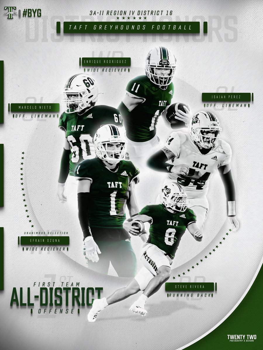 GreyhoundFB22's tweet photo. 🔥OUR FIRST TEAM ALL DISTRICT DEFENSIVE/OFFENSIVE/SPECIALIST SELECTIONS‼️ @joe_richard10 @CoachErnGarcia @SR_scouting https://t.co/DDmfoltYvc