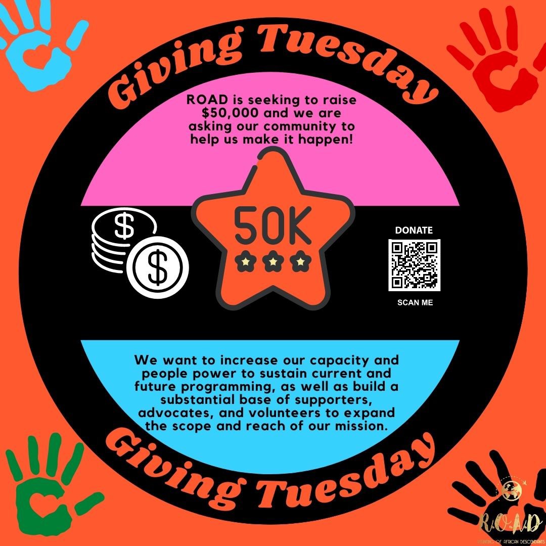 ROADforUnity's tweet photo. It’s #GivingTuesday-
Invest in Black Trans-led Leadership today!!
ROAD is seeking to raise $50,000 and we are asking our community to help us make it happen!
#ROAD4US
#SustainingUsAll
#NoSiblingLeftBehind
#BlackTransLivesMatter
#BlackLivesMatter
#blackqueerlivesmatter https://t.co/eLhFmg6A8D