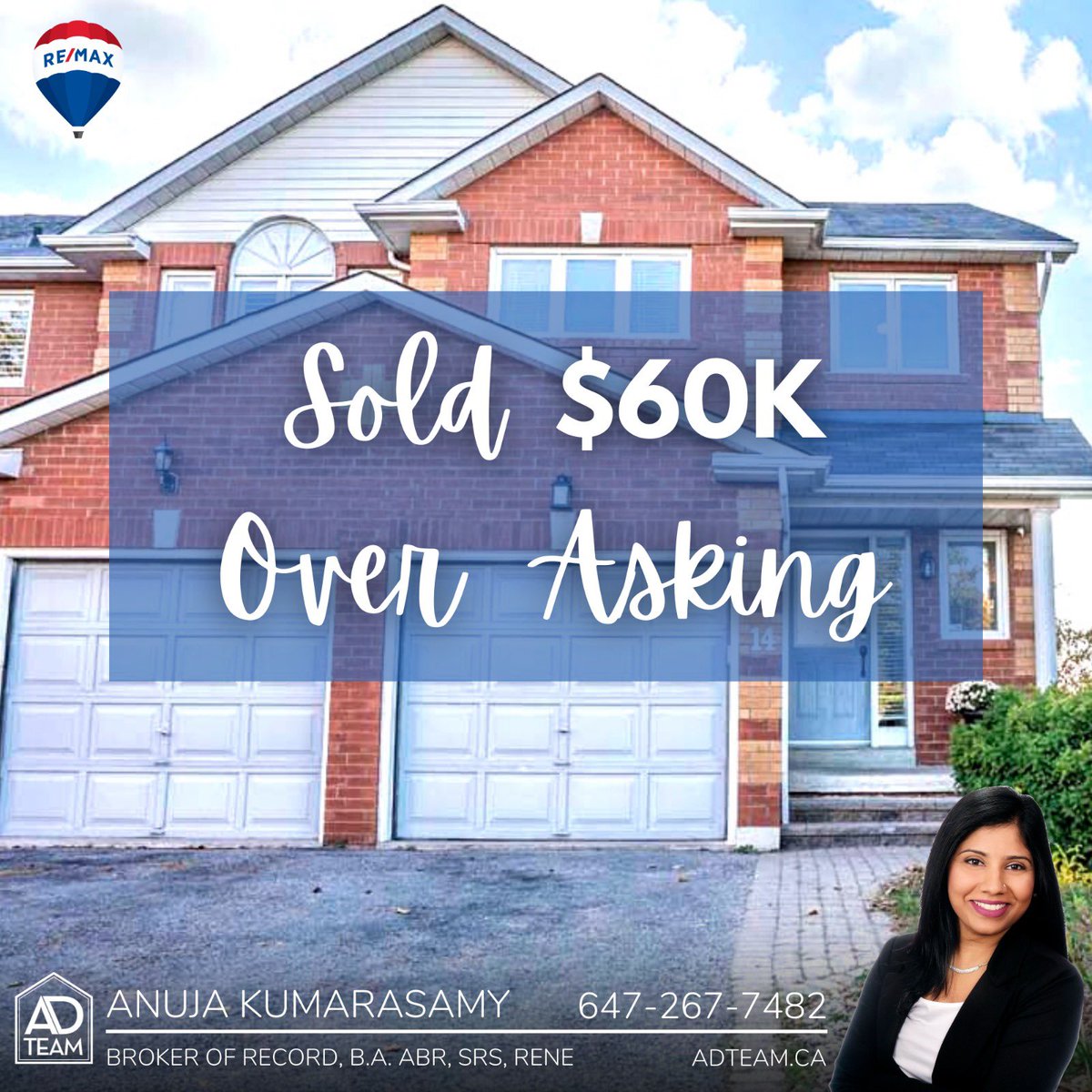 🔥SOLD $60K OVER ASKING🔥

🏡 14 ARNOLD ESTATE LANE,AJAX 
☎️ 647-267-7482
✉️ anuja@adteam.ca
🌎 adteam.ca

#justsold #soldoverasking #overasking #soldinajax #ajaxsoldproperties #soldbyanuja #adteam #ajaxtownhome #freeholdTownhome #anujatherealtor #ajaxrealtor