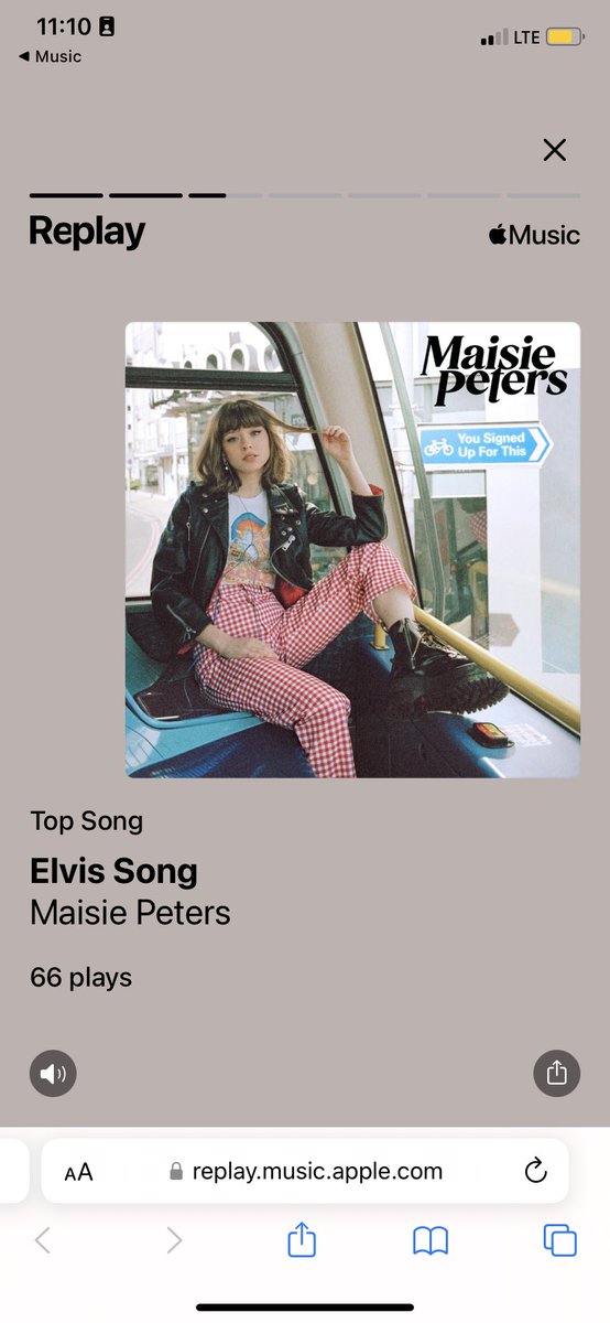 a_harrison5233's tweet photo. Very proud of my apple music replay 😂💗 @maisiehpeters @taylorswift13 https://t.co/MbSTjoeWan