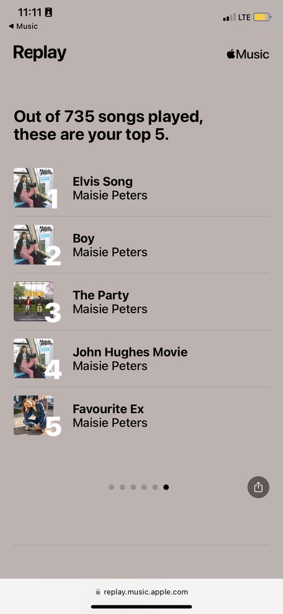 a_harrison5233's tweet photo. Very proud of my apple music replay 😂💗 @maisiehpeters @taylorswift13 https://t.co/MbSTjoeWan