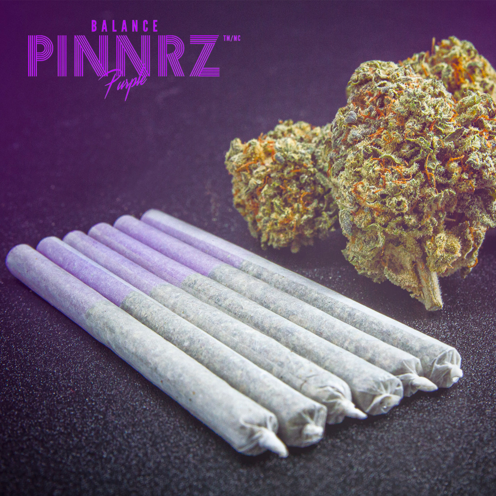 Sometimes a high THC product isn’t what you’re looking for. If you’re new to medical cannabis or just looking for a product that allows you to conveniently dose CBD and THC together, why not try PINNRZ Purple Slim Joints, a perfectly balanced pre-roll.