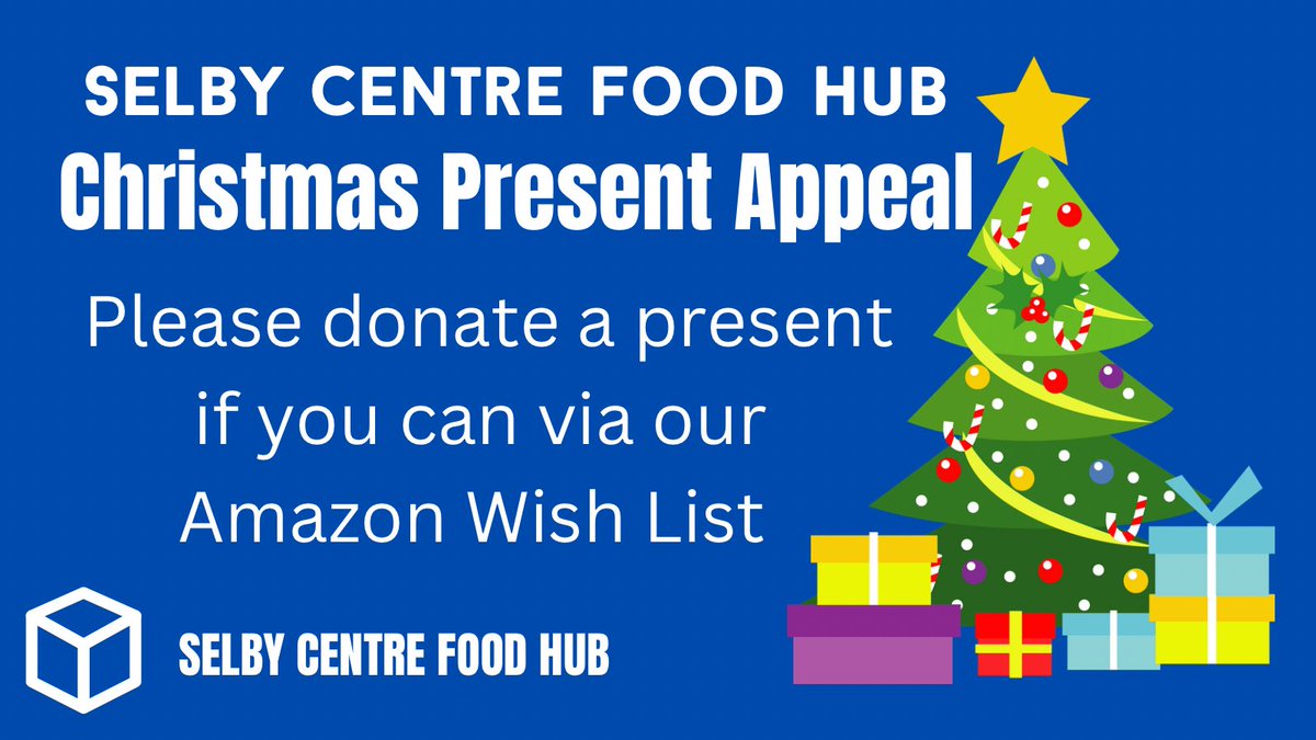 HELP! We need Christmas Presents for guests who use our Food Hub. 

🙏🏽 Please donate if you can. Our Amazon wishlist here: amazon.co.uk/hz/wishlist/ls… 

(Select “Selby Food Hub” at checkout).