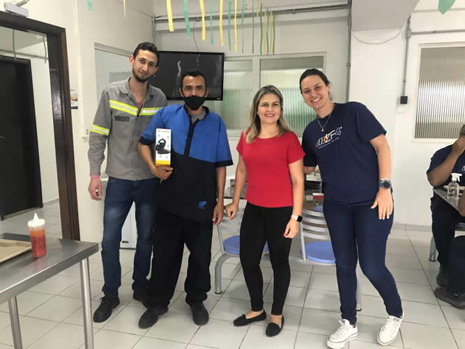 mzf4_group's tweet photo. SIPATMA: Semana Interna de Prevenção de Acidente do Trabalho e Meio Ambiente (Internal Week for Prevention of Occupational Accidents and Environment)
Final step: gifts raffle!
#training #teamdevelopment #management #quality #prevention #environment #health #mzf4 #sipatma #egs https://t.co/1KE2MgSVlX