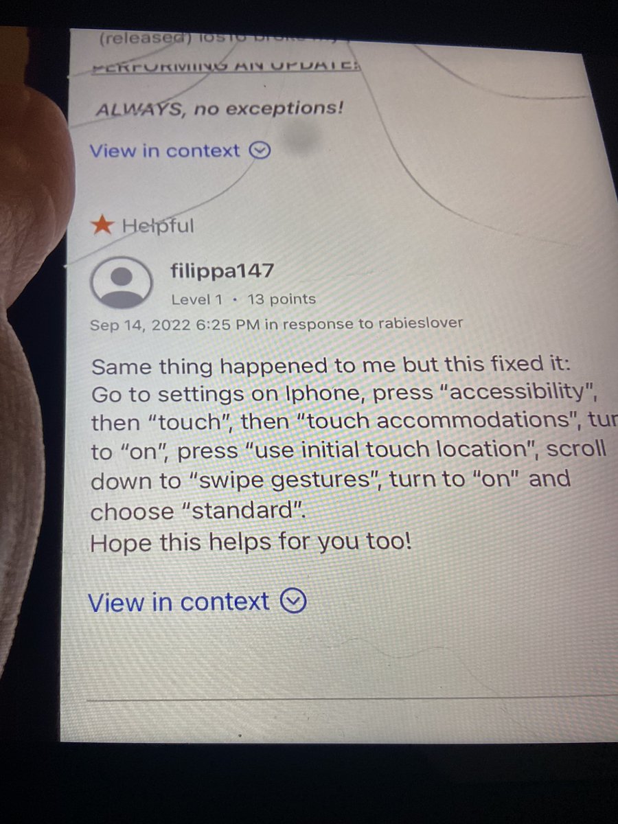 Viccimo's tweet photo. @_JaeLaw @AppleSupport This fixed mine https://t.co/NGgLM2koXG