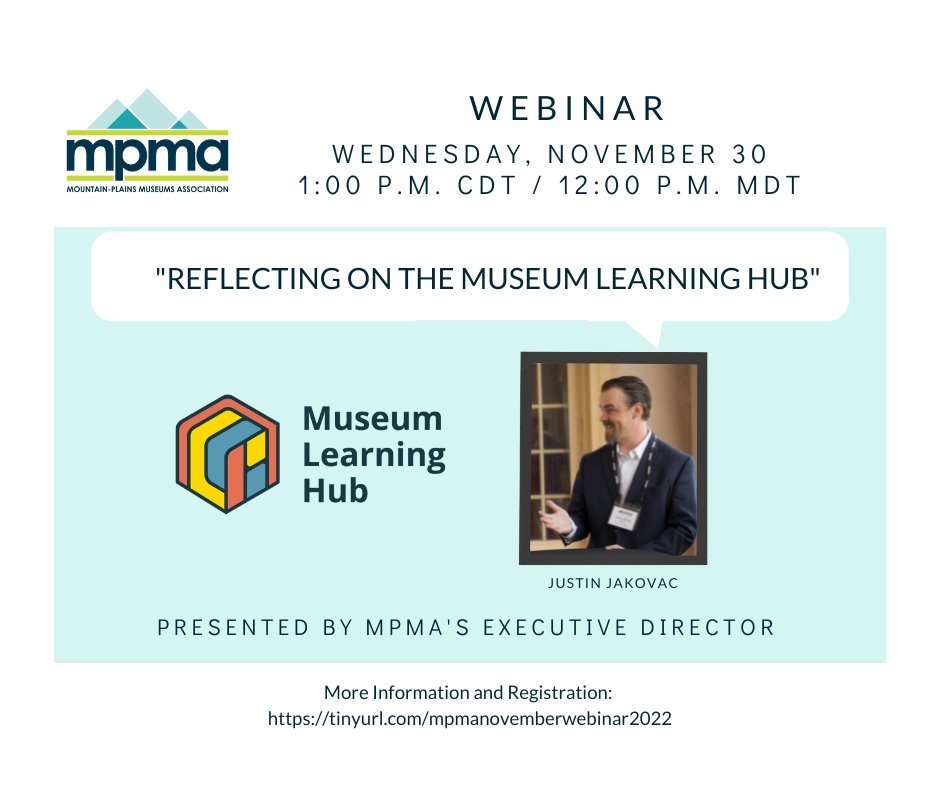 mpma1's tweet photo. Let's talk about all of the great resources that were produced by the Museum Learning Hub.  MPMA was a proud partner in producing 40 webinars that are relevant to the needs of museum professionals.  

https://t.co/38Xn0pQoSW https://t.co/KMnihzdqQn
