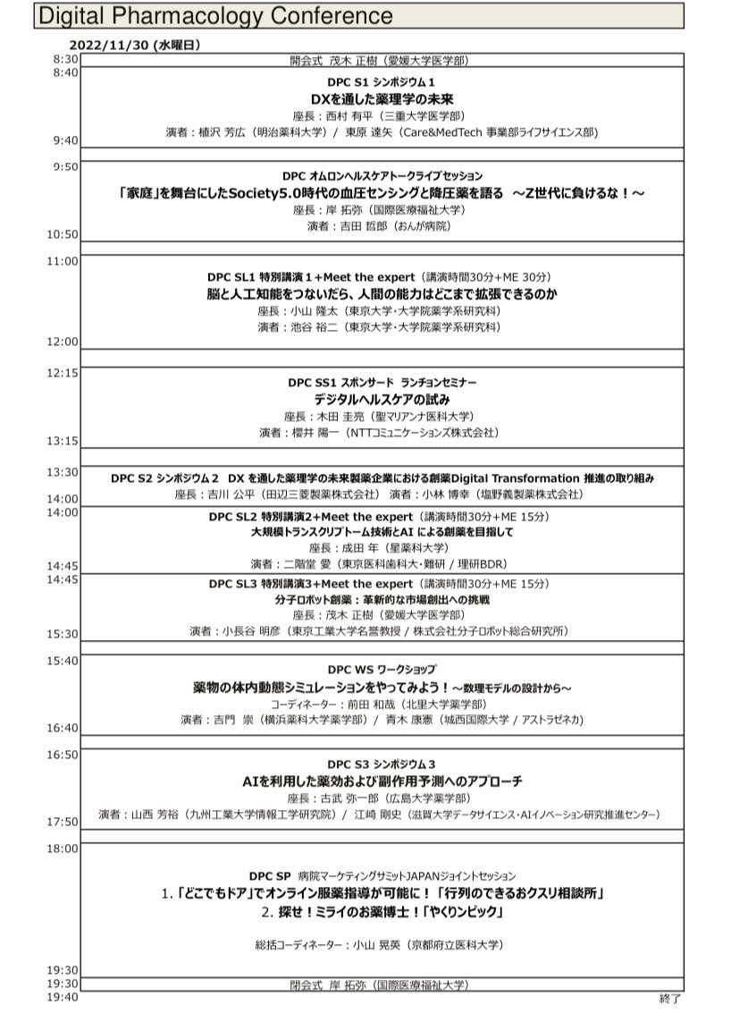 tkishi_cardiol's tweet photo. 今日は第1回Digital Pharmacology Conference #22DPC で副大会長をします。

来年 #23DPC （東京）は大会長です。

夜は「どこでもドア」オンライン服薬指導【行列のできるおクスリ相談所】実演や、高校生による【やくリンピック】もやります。

https://t.co/Tft3M4XKEF
@jpw2022 @jps96soshiki https://t.co/CdxXFc6ARL