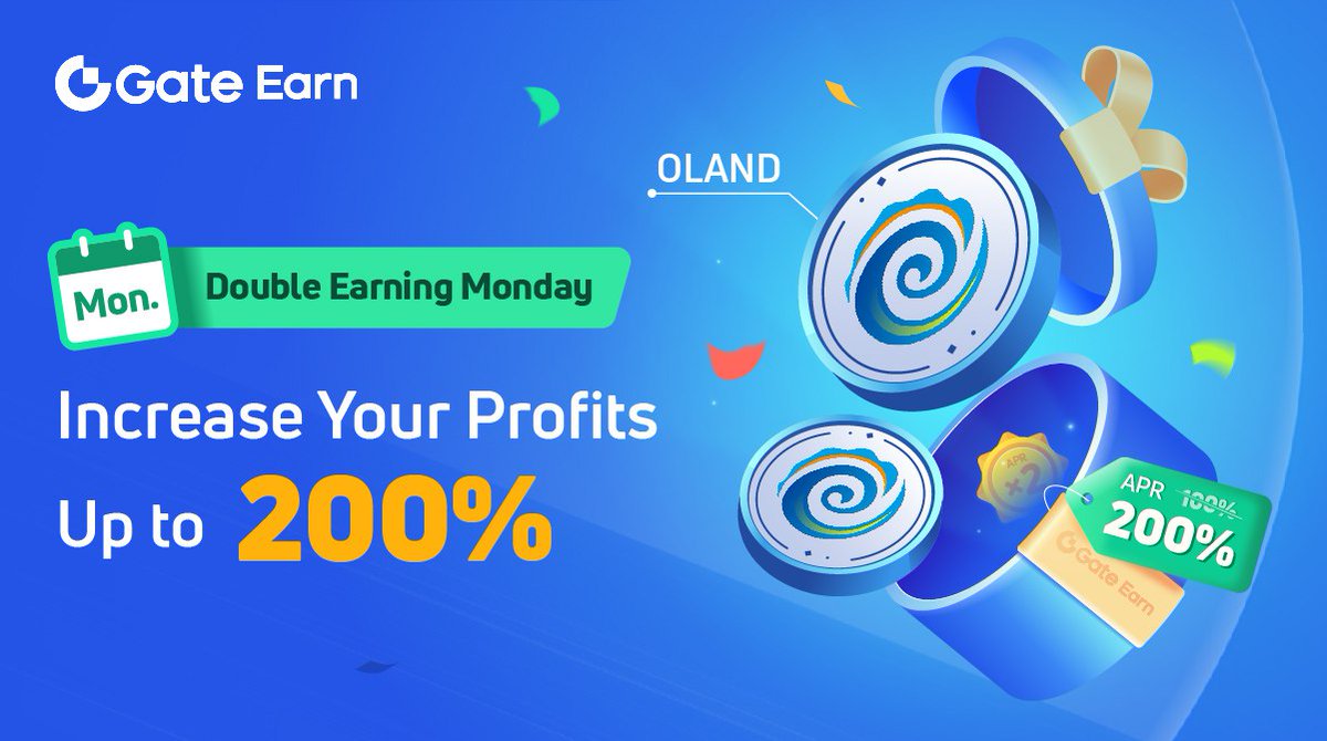 gate_african's tweet photo. 🌠Enjoy High APR with #DoubleEarningMonday!💓
😎Lock
@Oceanland_io
& Earn up to 🔥200%APR🚀
👑Earn #OLAND:https://t.co/nrgHV52XJX
➕Follow🔄RT📨Reply & ❤️Like
#Gateio #HODL #GateEarn #BTC #Bitcoin #ETH #Ethereum #USDT #USDC #GT #blockchain #crypto https://t.co/GvBYCg8Saa