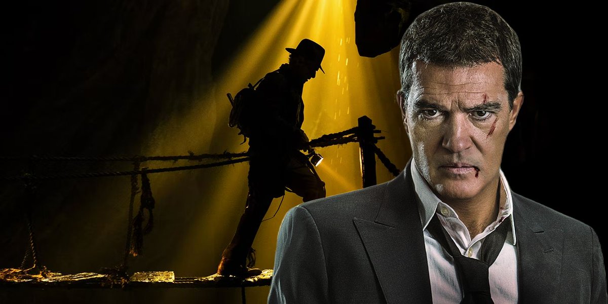 screenrant's tweet photo. Antonio Banderas describes his character in Indiana Jones 5. "He's just a friend of Indiana's character, and he's looking for him because he needs something from his friend."  https://t.co/jGbKuyeyY7 https://t.co/mURxzEPf3I