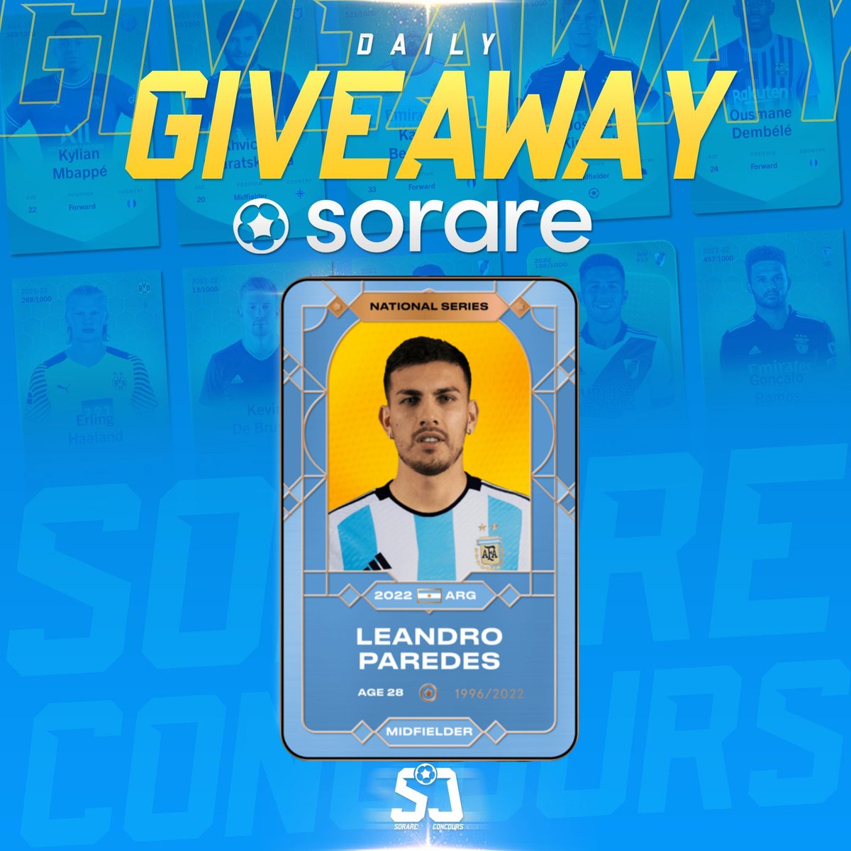 _CaptainHODL's tweet photo. 🎁 CONCOURS SORARE 🎁

JOUEUR À GAGNER : LEANDRO PAREDES

Conditions pour participer  : 

- Follow @SorareConcours
- Retweet ♻️
- Like ♥️

Fin du concours  01/12 à 20h00

#Sorare #TeamSorare #Giveaway  #Concours  #football #NFT #ETH #crypto #USDT #FIFAWorldCup #POLARG #KSAMEX https://t.co/6vDX3r9ZnY