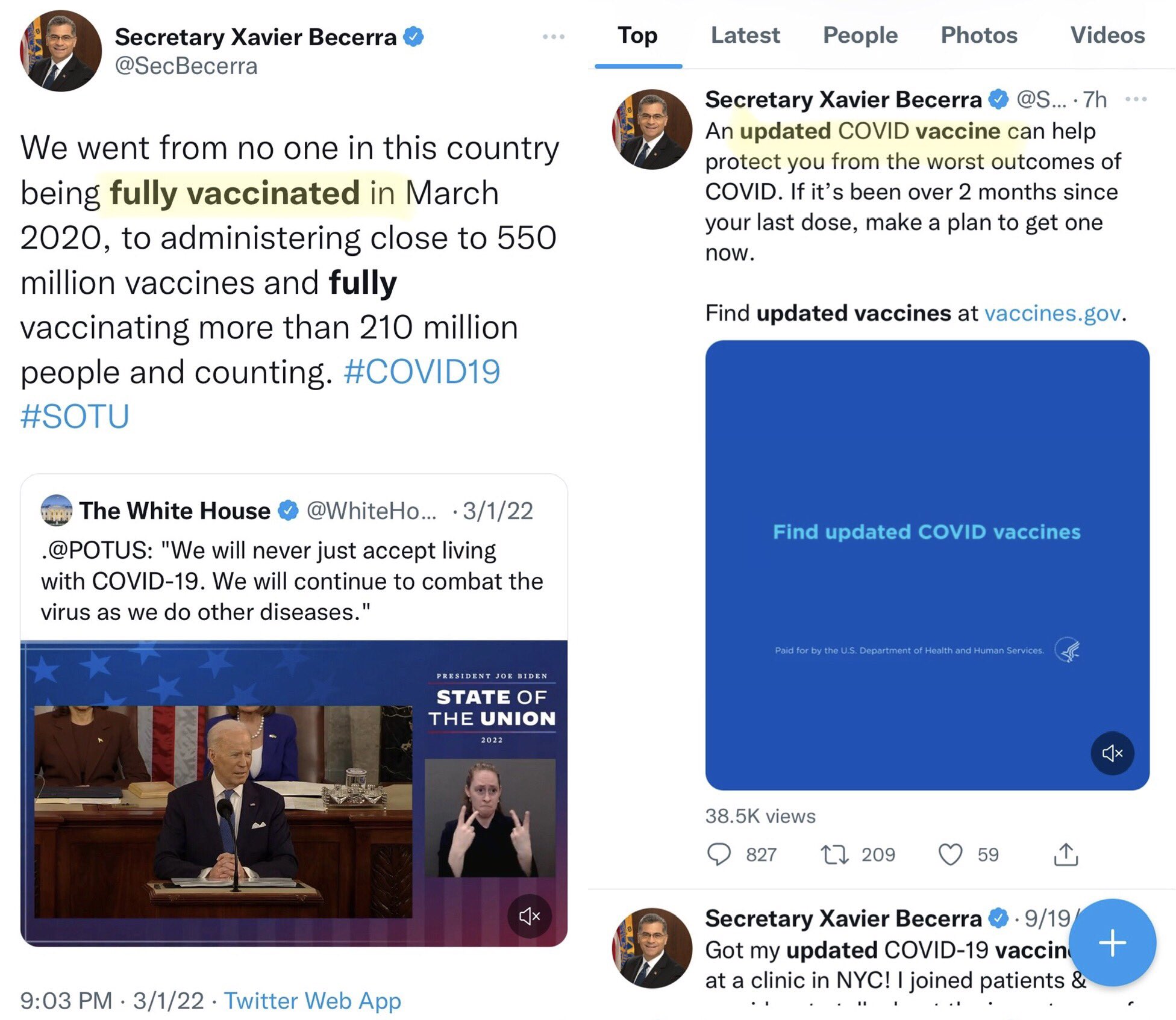 Five Times August on Twitter "They promised you “fully vaccinated”knowing full well you’d never